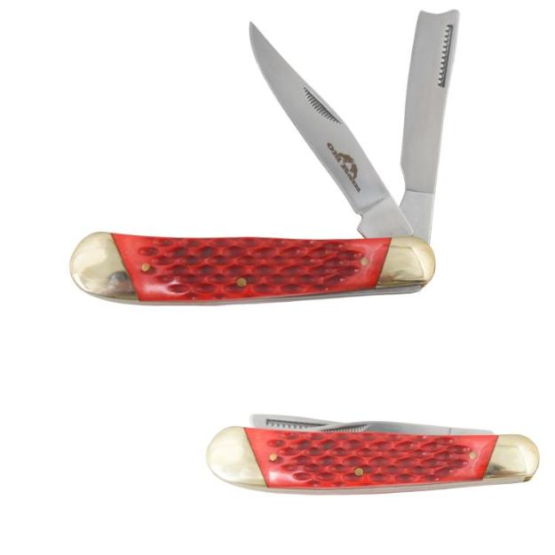 Old Ram Manual Folding Knife Red Handle (OR-5135RD)